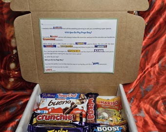 Will You Be My Page Boy? | Page Boy Sweet Treat | Wedding Proposal Box | Sweet Treat Box | Personalised Gift Page Boy | Wedding Gifts