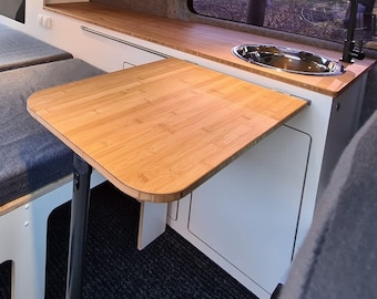 Eettafel bamboe tafel verplaatsbaar CamperVan klaptafel zelfmontage camper