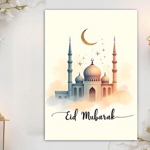 Personalised Eid Mubarak Card Gift Tag | Gifting | Eid Gift | Aesthetic | Printable | Digital Download | JPG | Gift Ideas | Ramadan Minimal