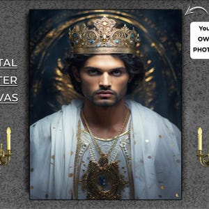 Custom Renaissance Royal Portrait: Photo to King Napoleon Art