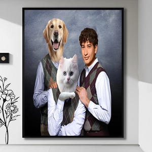 3 Person Custom Step Brothers Family Portrait | Funny Portrait | Family Gift Ideas | Personalised Mom Gift | Gifts For Her Digital Download