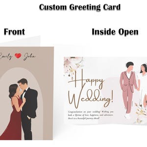 CREA TU PROPIA TARJETA FOTOGRÁFICA PERSONALIZADA PARA PAREJAS Postal personalizada Cumpleaños Aniversario Boda Pareja Esposa Tarjeta de felicitación Personalizable Única