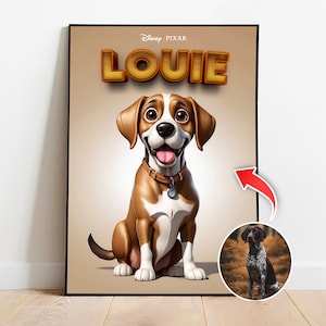Custom Disney-Cartoon Pet Portrait | Personalized Portraits | Gifts for Birthday, Anniversary & More | Custom Pet Art | Digital and Prints