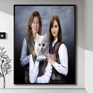 3 person Step Brothers Family Portrait | Funny Portrait | Family Gift Ideas | Personalised Mom Gift | Gifts For Her Digital Download