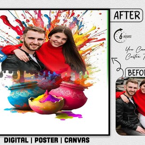 Custom Soft Sketch Glow Watercolor Pencil Art Portrait Art Effect Portrait Your Photo Social Profile Picture Stylish Digital Poster Canvas