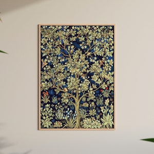 Framed William Morris Tree of Life, Print Home Decor, Ideal Home Decor, Floral Wall Art, Famous Painting, Textured Print