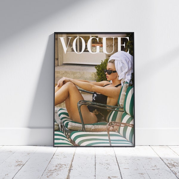 Mode Magazin Poster, Retro Mode Print, Trendy Wandkunst, Frau Magazin Wandkunst