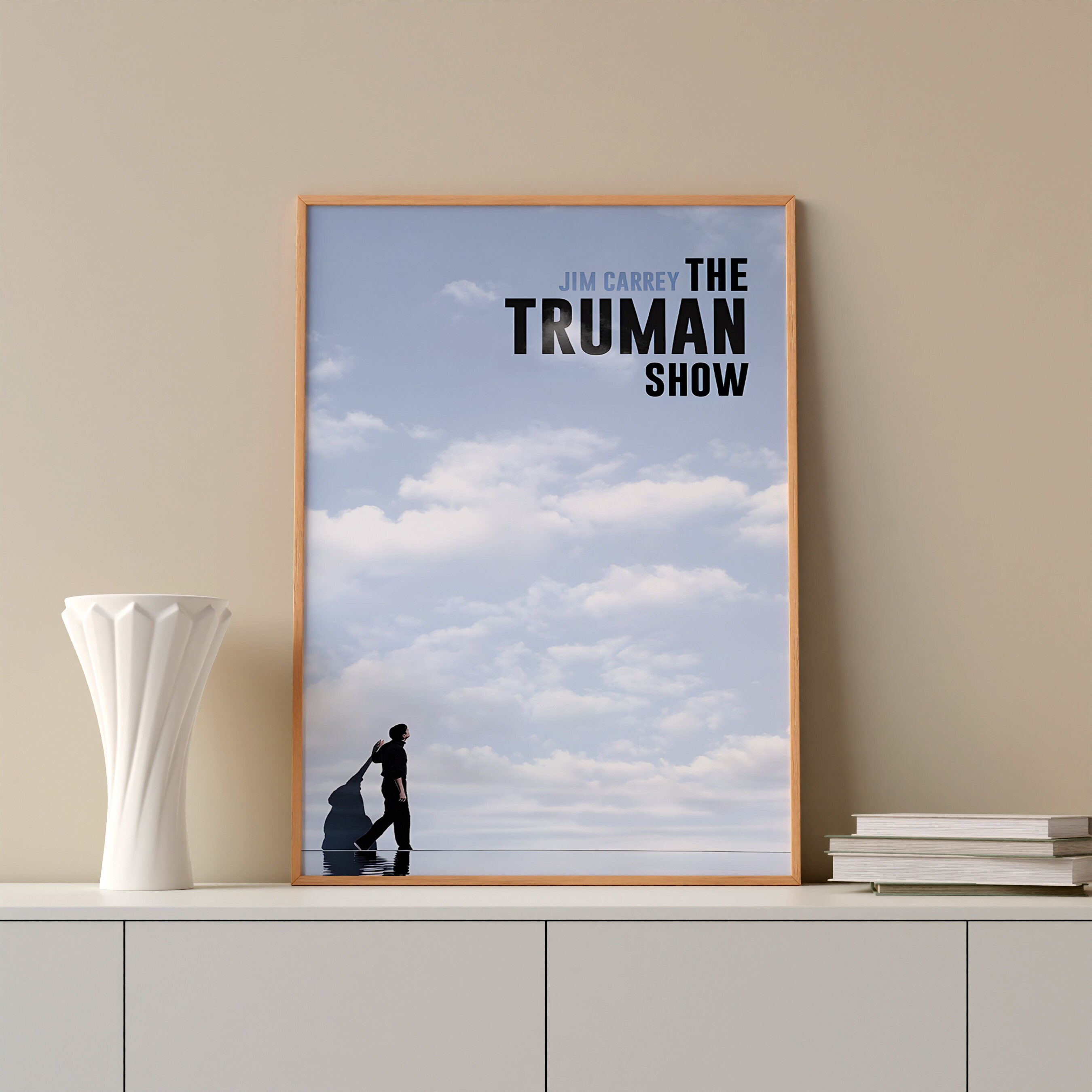 Jim Carrey, the Truman Show Movie Poster Truman Burbank Print 90's