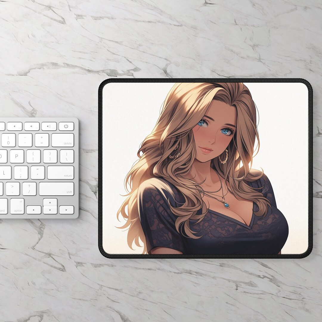Anime Mouse Pad, Anime Girl Mousepad, Small Mouse Pad, Girly