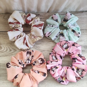 Handmade Anime Scrunchie: Spy Family, Chainsaw Man, BSD