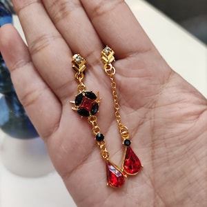 Tartaglia Inspired Earrings, Genshin Earrings, Childe Character Earrings For Gamers