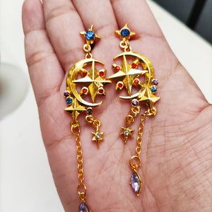 Mona Inspired Earrings, Genshin Earrings, Astrologist Character Earrings For Gamers **CLEARANCE**