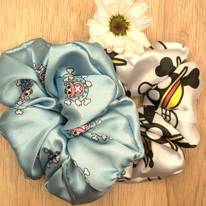 Anime Scrunchie, Anime Pirate Scrunchies, Handmade Scrunchies, Chopper Scrunchies