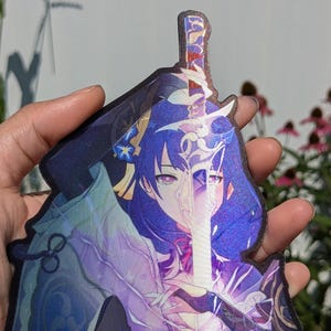 Genshin Sticker, Raiden Shougun Sticker, Motion Sticker, Great Gift for Gamer