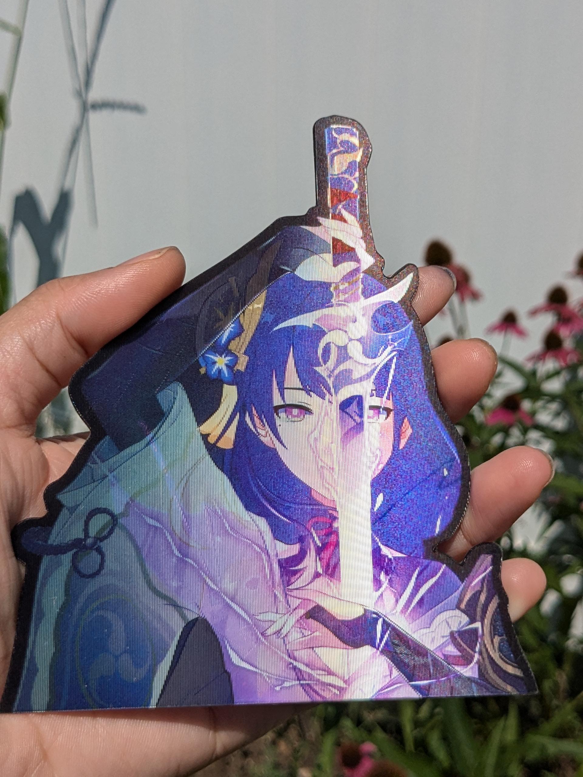 Crying Raiden Shogun Sticker Raiden Shogun Motion Sticker: Waterproof Gamer Decal - Etsy
