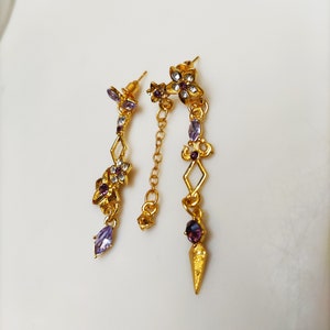 Ke Qing Inspired Earrings, Genshin Earrings, Electro Character Earrings For Gamers **CLEARANCE**