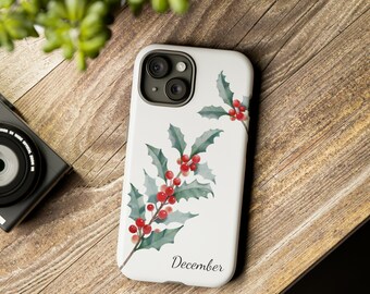 December birth month flower phone case