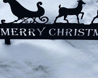 Large Merry Christmas Yard Stake