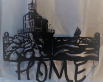 Lighthouse HOME Sign