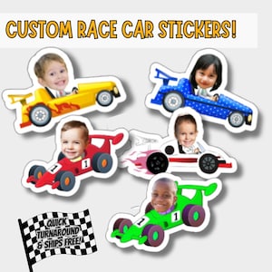 Custom Race Car Sticker Your Photo Personalized Race Car Sticker Custom ...