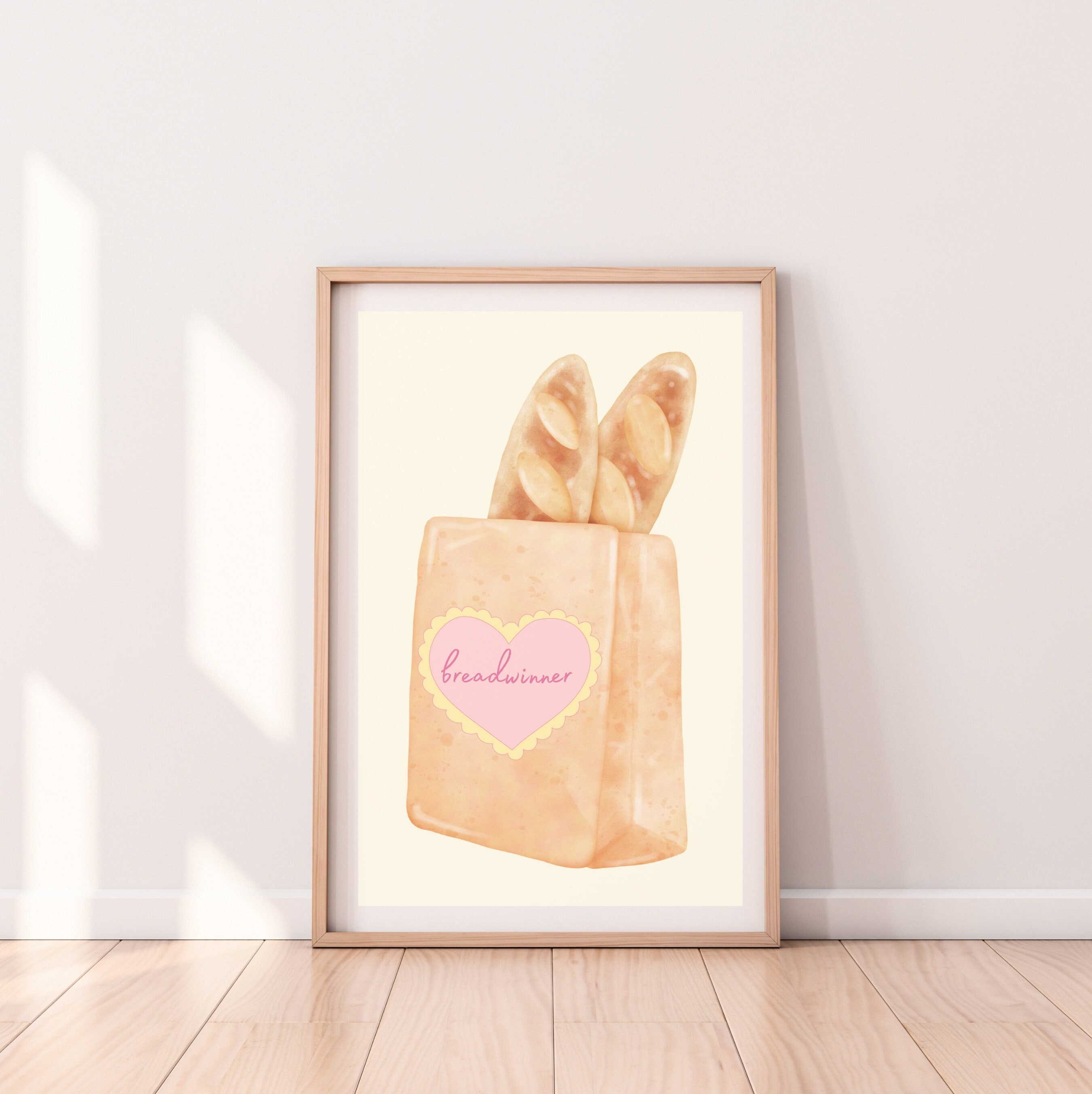 Girl Boss Art, Wall Art Printable Digital Poster, Dorm Decor, Kitchen Decor, Breadwinner Art