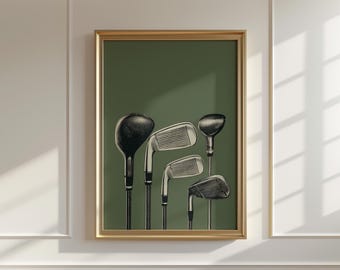 Vintage Golf Club ART PRINT druckbare Kunst