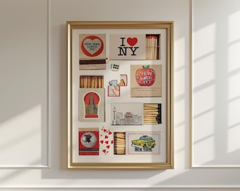 Vintage New York Matchbook Printable Wall Art