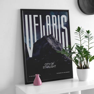 VELARIS | ACOTAR Inspired Print, City of Starlight, Fantasy, Sarah J Maas Wall Decor, Modern Graphic Print, Poster, Book Lover Gift