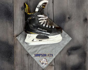 Hockey skate Towel for skates custom hockey skate towel personalized skate towel custom towel for skates gifts for hockey player towel
