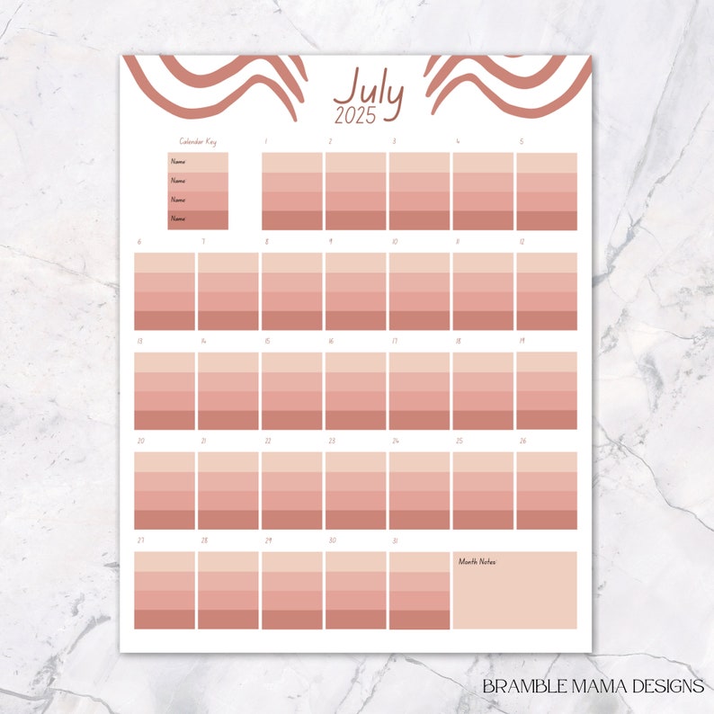 20242025 Family Calendar, Printable and Editable 11 X 14inch Calendar Template, Family