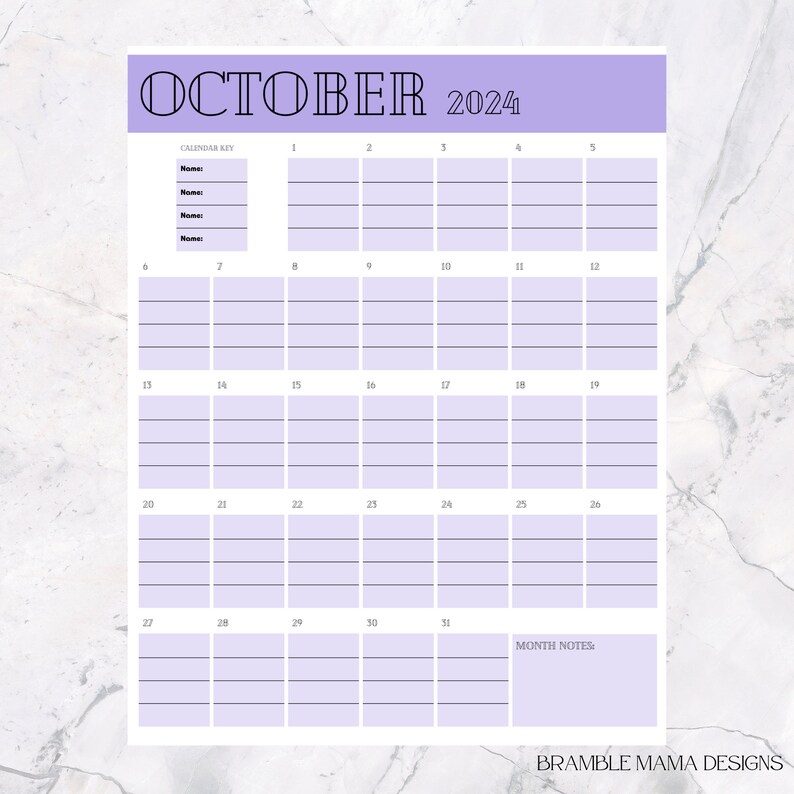 20242025 Family Calendar, Printable and Editable 11 X 14inch Calendar