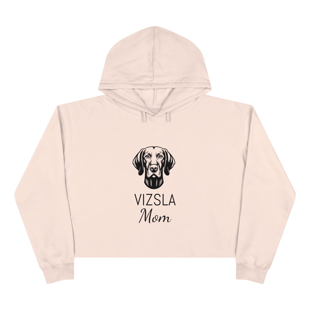 Vizsla Mom Sweatshirt, Vizsla Lover Crop Hoodie, Gift for Vizsla Mom