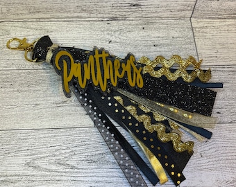 Ribbon tassel bag charm