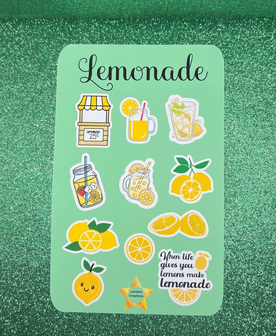Lemonade Vinyl Sticker Sheet Set (2) - Etsy