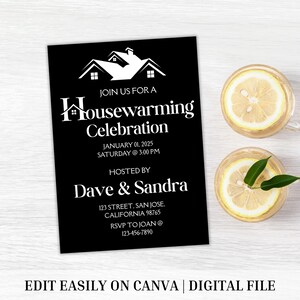 Modern Housewarming Invitation: Minimalist Printable Party Invite (Digital Download)