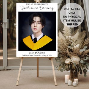 Graduation Party Welcome Sign Template, Photo Graduation Welcome Poster, Modern Minimalist Graduation Welcome, Editable Template download