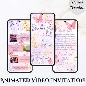 Butterfly Baby Shower Invitation, Purple Butterfly Invitation Template, Butterfly Baby Shower Invitation Girl, Butterflies Pink and gold