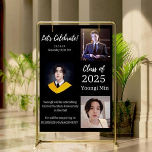 Graduation Party Welcome Sign Template, Photo Graduation Welcome Poster, Modern Minimalist Graduation Welcome, Editable Template 