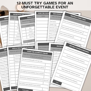 Birthday Games Bundle: Fun Party Activities (Digital Download)