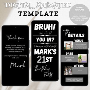 Bruh Birthday Invitation: Teen Party Invite (Digital Download)