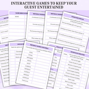 Birthday Games for Adult Birthday Party Games for Her Him Boy Girl Women Men Who knows the Birthday Girl Boy Best PRINTABLE Instant Digital