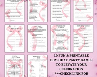 Jogos para festa de aniversário de adultos: Mensagens de aniversário para imprimir (Download digital)