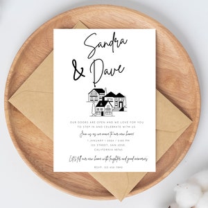 Editable Housewarming Invitation: Modern Minimalist Design (Digital Download)