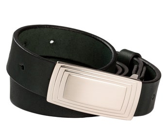 Dark green Leather Belt Women | Full Grain Leather | Leather Waist Belt, Buckle Belt, Genuine Leather Belt | Dress Belts for Women.