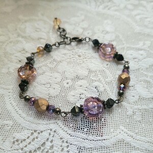 sunset bloom beaded bracelet / cottagecore fairycore coquette boho whimsigoth jewelry / autumn floral bracelet / unique handmade gifts