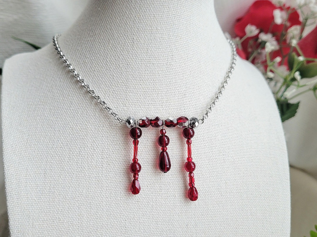 国内で当店のみ 666999 - Bleeding-cyber-heart beaded choker 国内で当店のみ 666999 - Bleeding-cyber-heart beaded choker