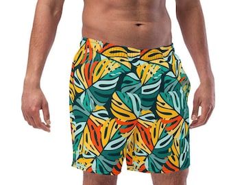 Tropical Swim trunks, Matching Swimsuits for couples, matching swimwear, swimsuits for couples, Baecation , Beachwear, Gift for him, summer