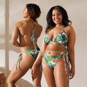Matching Swimsuits for couples, matching swimwear, swimsuits for couples, Baecation Floral string bikini, Beachwear, Gift for her, summer