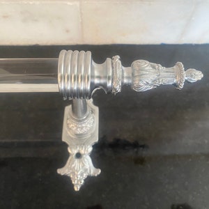 Vintage 30” Sherle Wagner Louis XVI Silver Towel Bar Unused Condition!