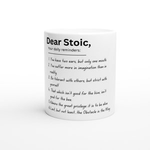 Personalised Mug, Motivational Mug, Stoic Quote Mug, Stoic Philosophy, Inspirational Mug